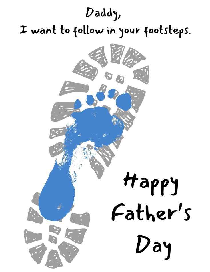 footprint-art-keepsake-fathers's-day-craft-for-kids