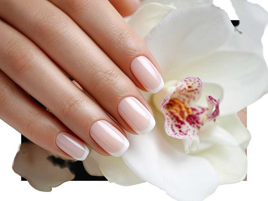 french tips-with-a-soft-line