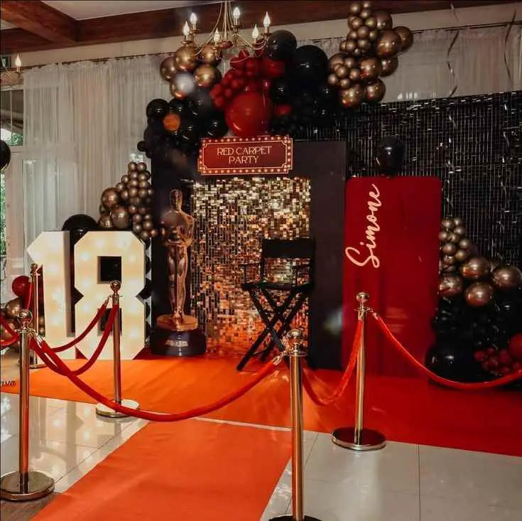 glam-hollywood-red-carpet-night-18th-birthday-party-ideas