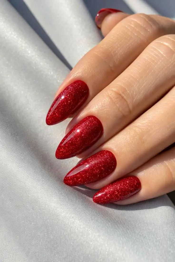 glitter-red-nails