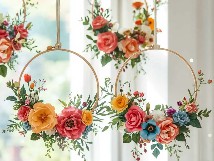 hanging-floral-hoops-birthday-decoration-ideas