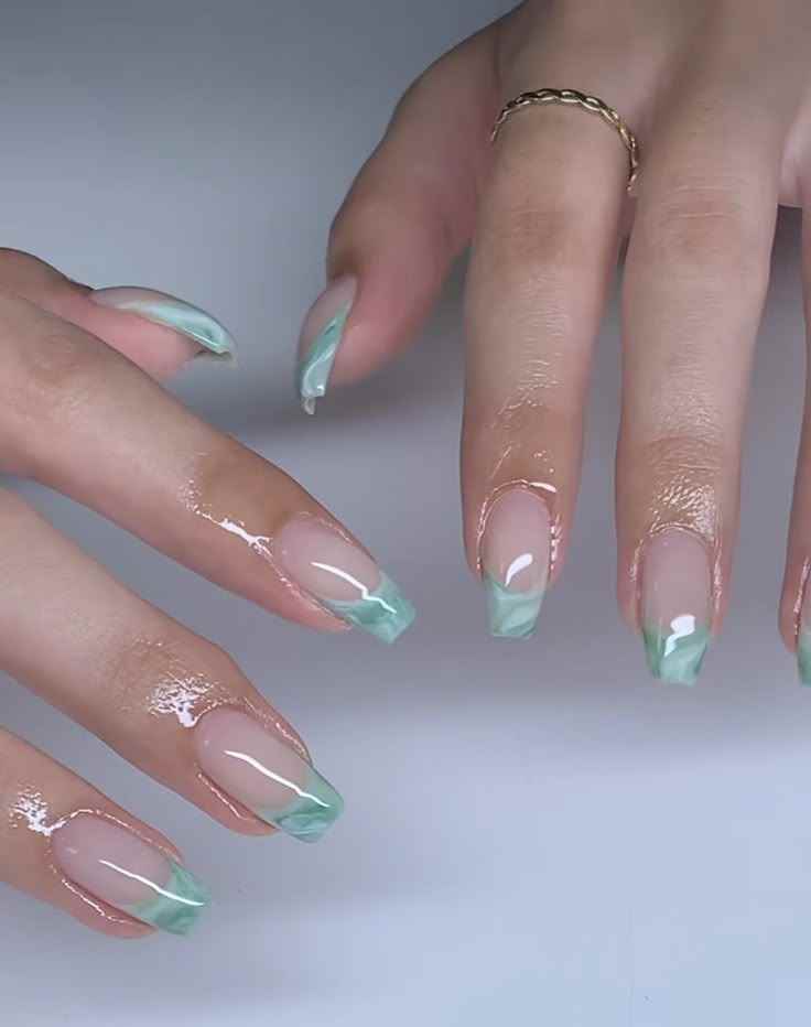 marble-french-tips