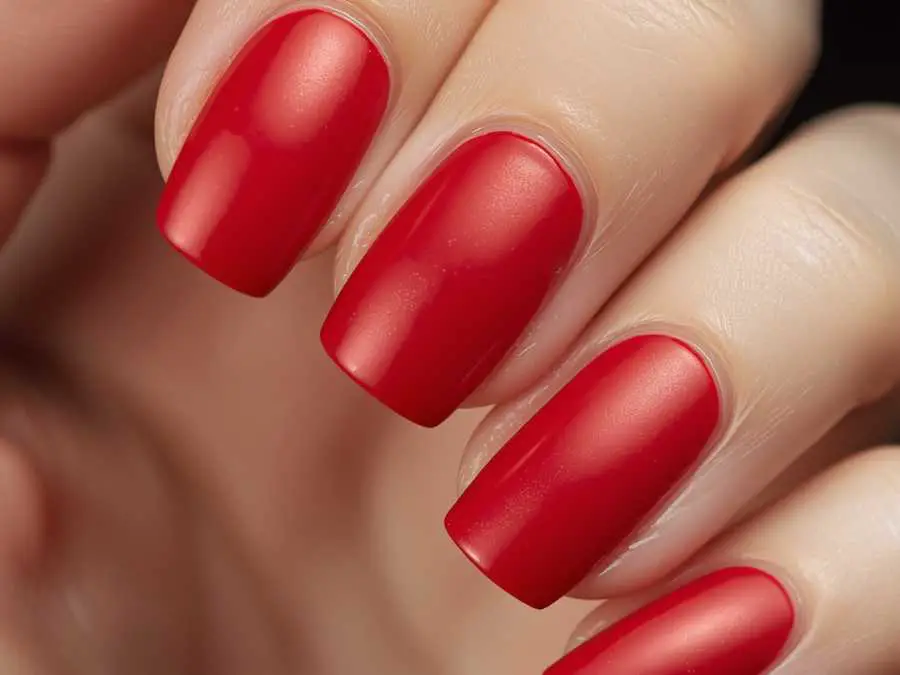 matte-red-nails