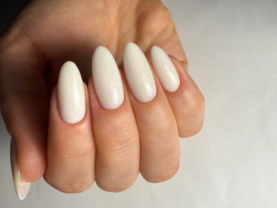 milky-white-nails-prom-nails-idea