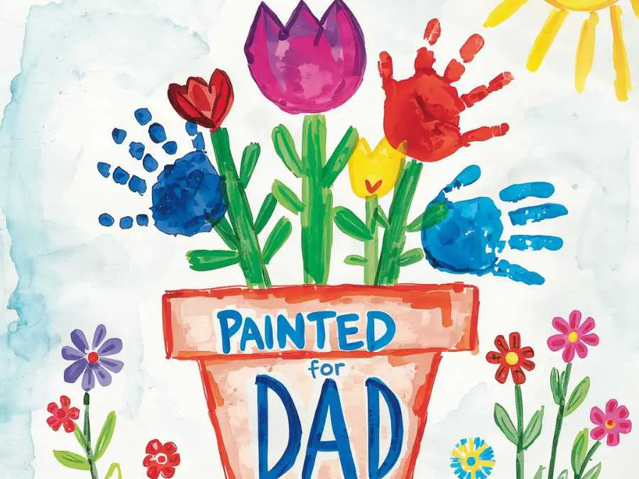 painted-flower-pot-father's-day-craft-for-kids