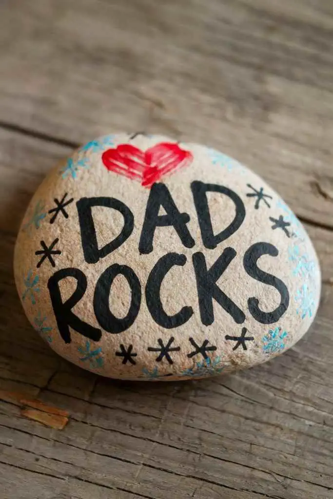 painted-rock-father's-day-craft-for-kids