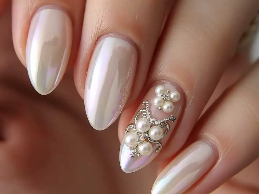 pearl-accent-nails-prom-nails-idea