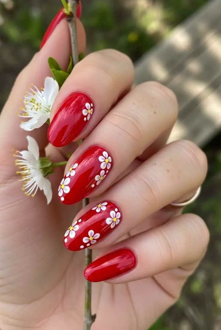 19 Cute Red Nails