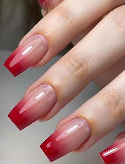 red-ombre-fade-cute-red-nails