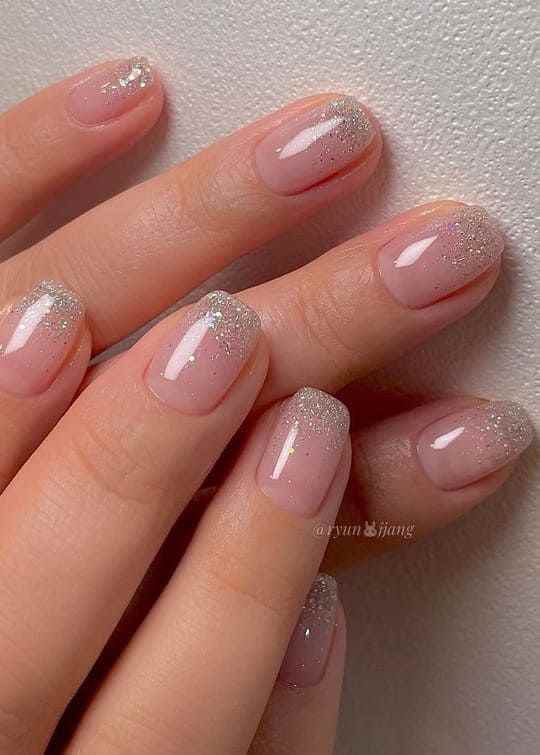 Sheer-glitter-overlay-prom-nails-idea