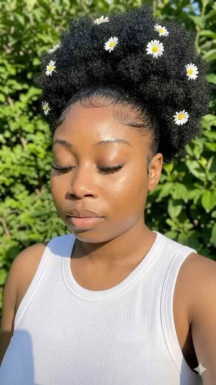 afro-puffs-with-accessories-natural-hairstyle-for-black-women