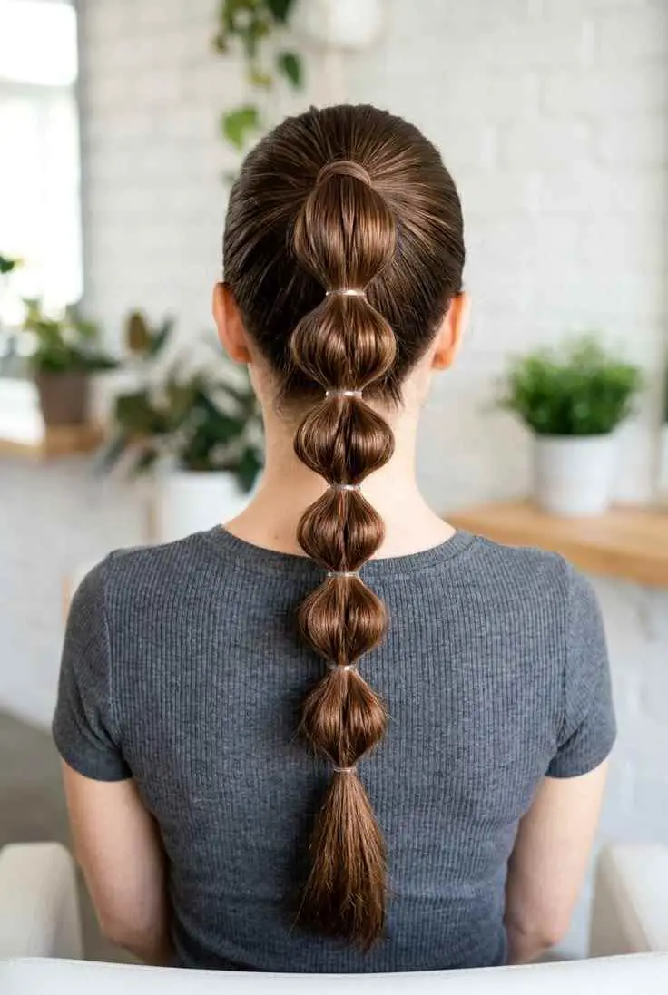 bubble-ponytail-back-to-school-hairstyle-ideas