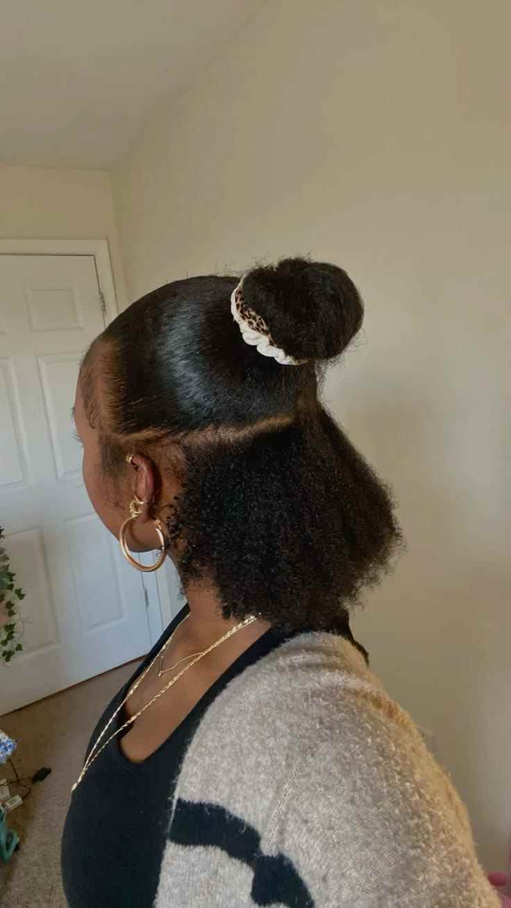 half-up-half-down-style-natural-hairstyle-for-black-women