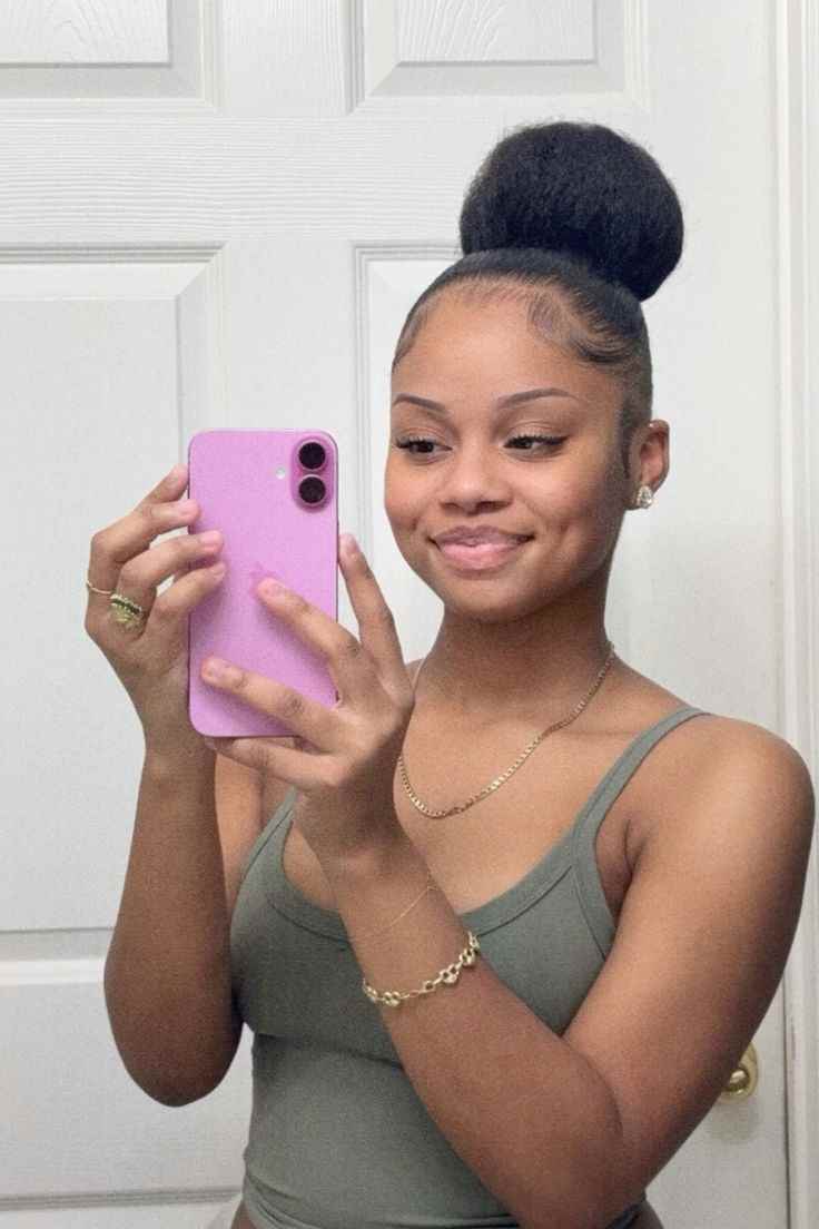 high-bun-back-to-school-hairstyle-ideas