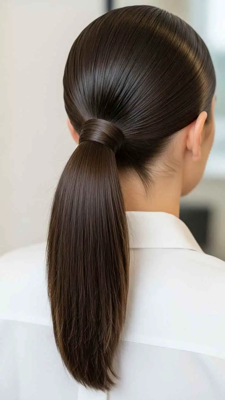 low-sleek-ponytail