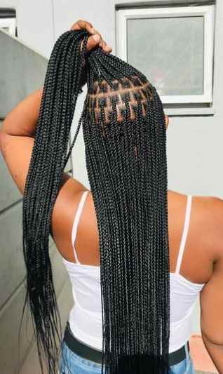 waist-length-box-braids